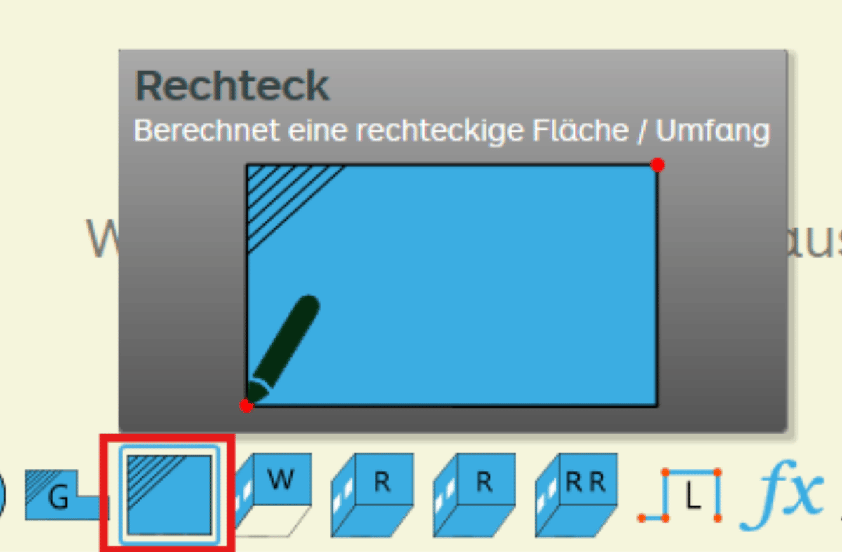 Rechteck-Werkzeug-Auswahl Auswahl Rechteckwerkzeug
