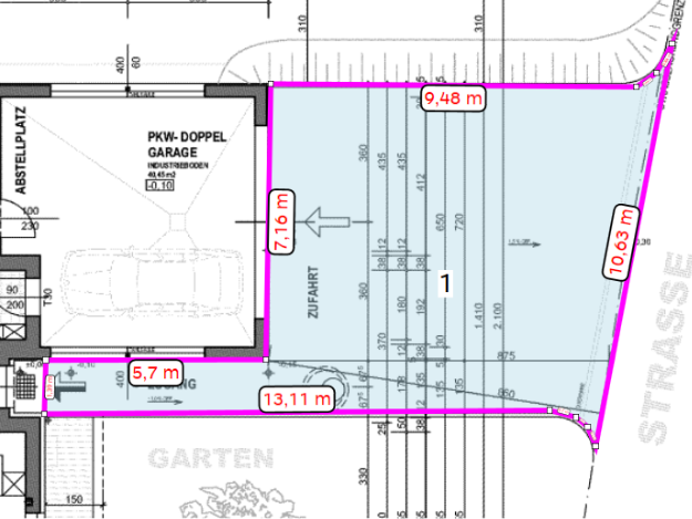 Leistungsverzeichnis Aufmaß Einfahrt